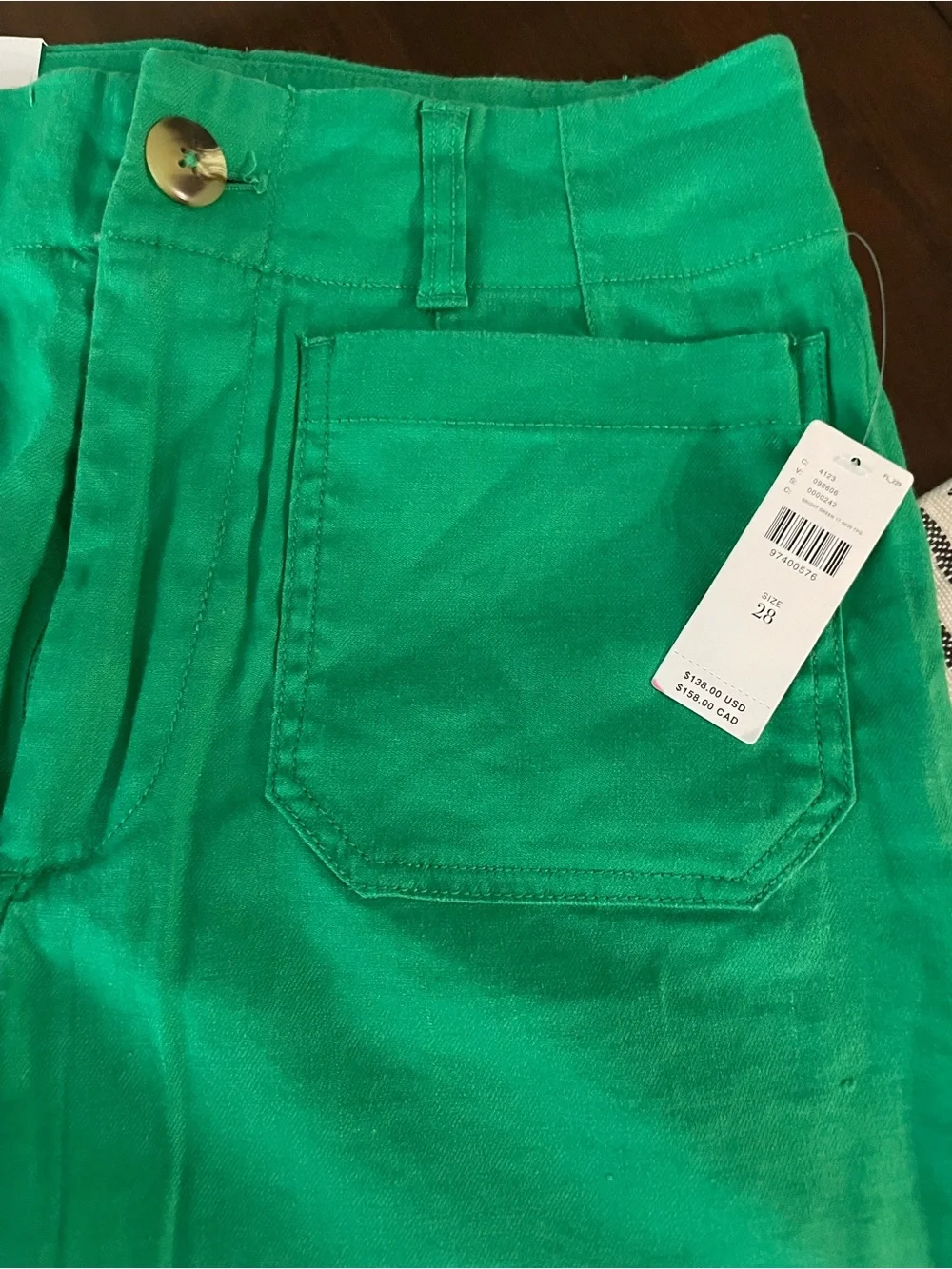 NWT Anthropologie Maeve Wide-Leg High-Rise Pants in Green